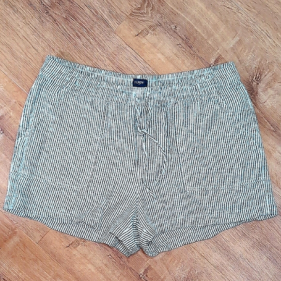 J. Crew Pants - J. Crew High Waist Striped Shorts - Black and White